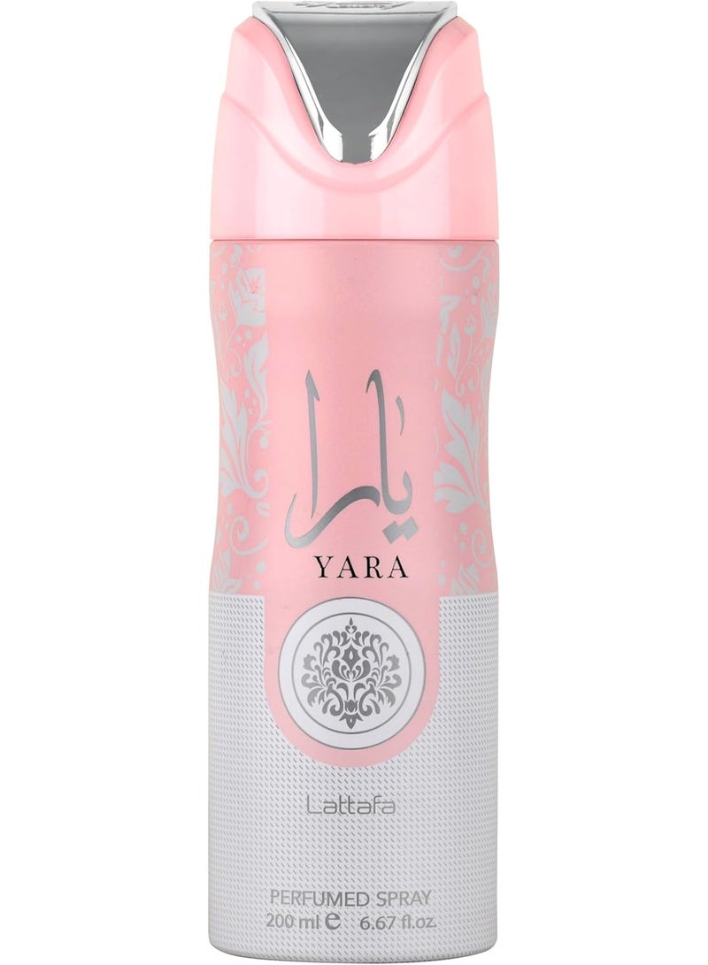 Lattafa Yara Deodorant Spray 200ml – Long-Lasting Floral Vanilla Fragrance